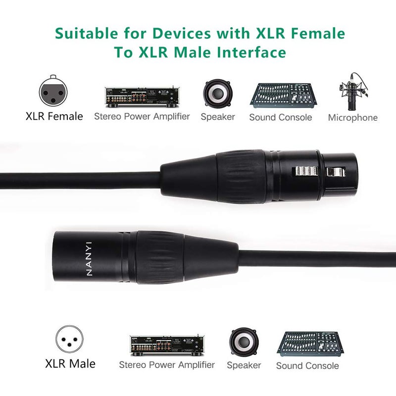 NANYI Microphone Cable XLR Female to XLR Male Patch Cables,1.6Feet - Image 3